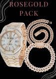 Audemars Piguet Iced Out (WATCH + CHAIN+ BRACELET) (PACK OF THREE)